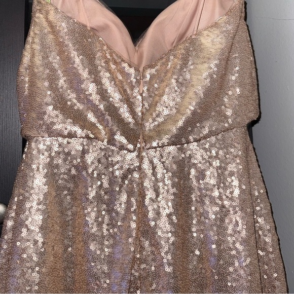 BELSOIE BRIDESMAIDS BY JASMINE Sequin bridesmaid dress with spaghetti straps - Picture 10 of 13